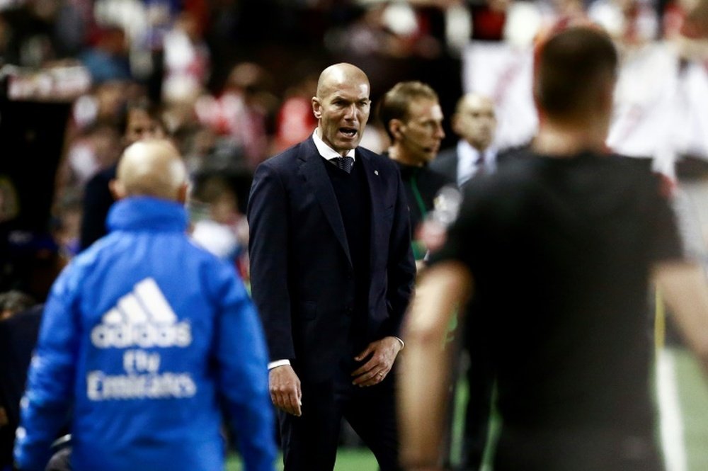 Zidane perde a paciência com o Real. AFP