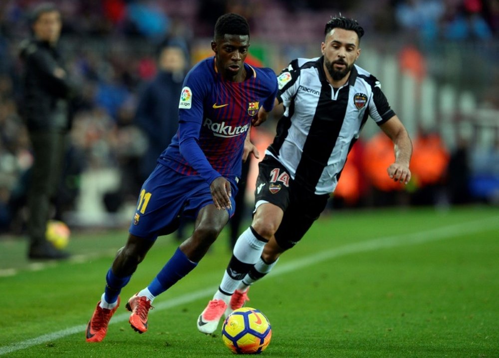 Dembele will still receive €30m in bonuses this year from Barcelona. AFP