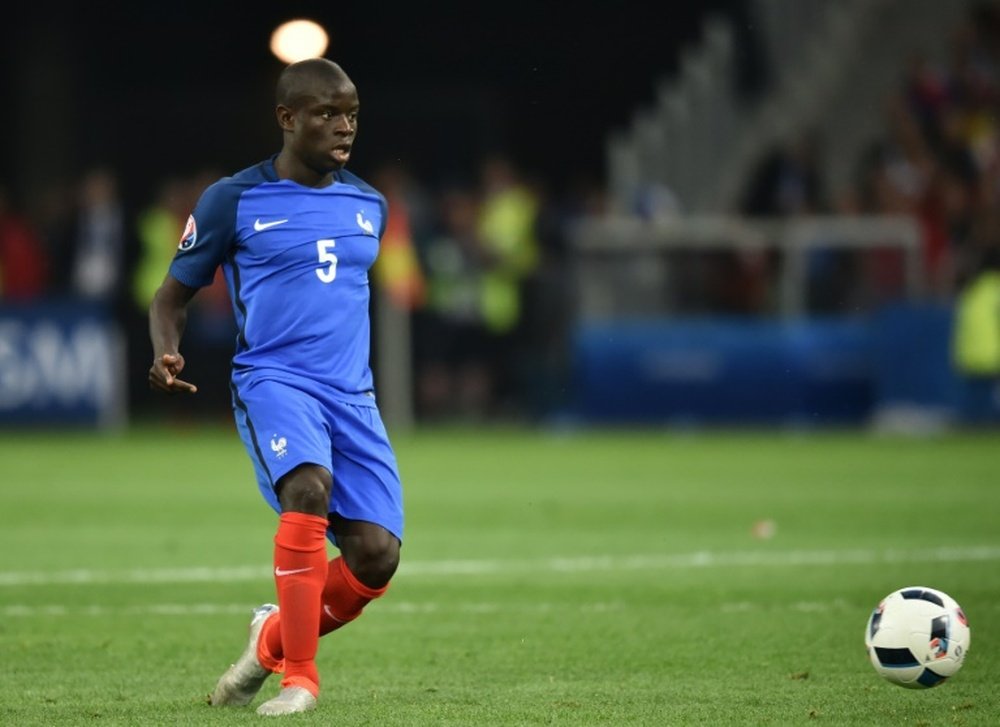 Kante became one of Conte's favourite players. AFP
