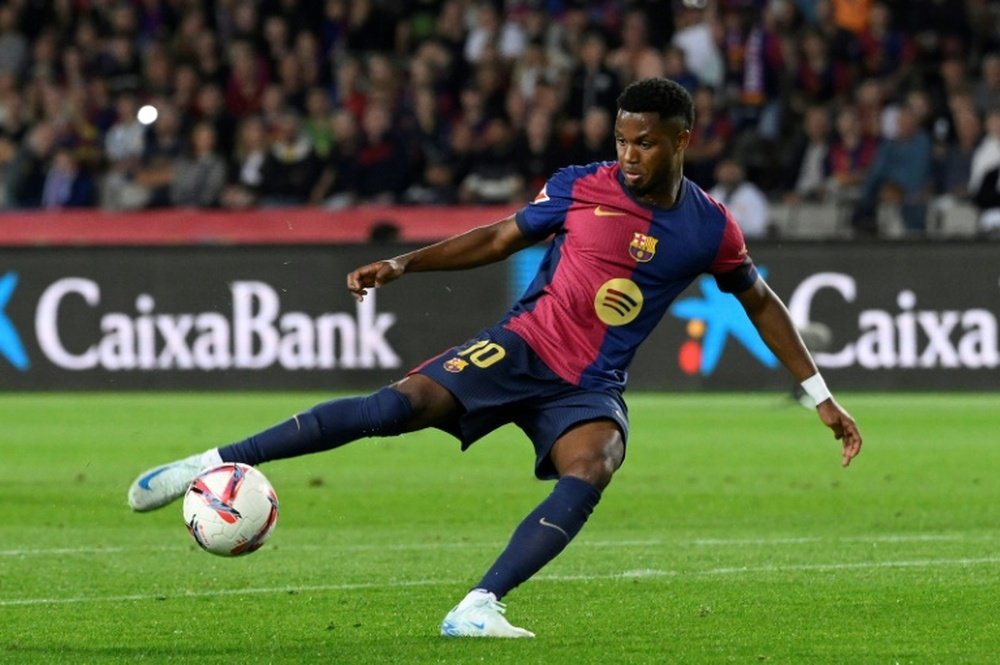 Ansu Fati will have to wait to play for Barca. AFP