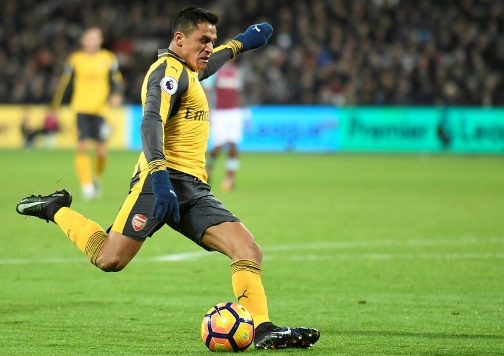 Sanchez is yet to sign a new contract with Arsenal. AFP