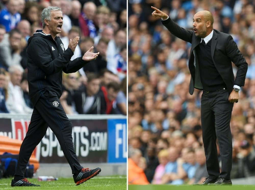 Friends who became foes, Jose Mourinho (L) and Pep Guardiola represent opposite ends of footballs ideological spectrum