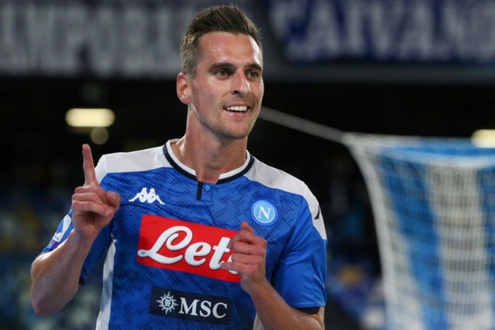 Milik gusta en el Wanda Metropolitano. AFP