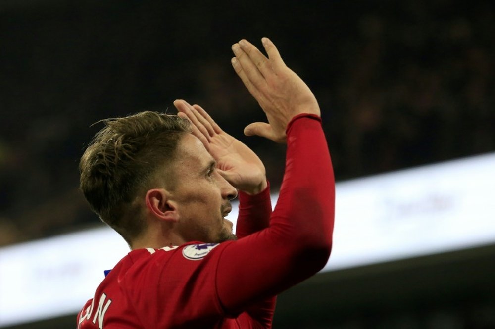 Middlesbrough's midfielder Gaston Ramírez celebrates scoring. Goal