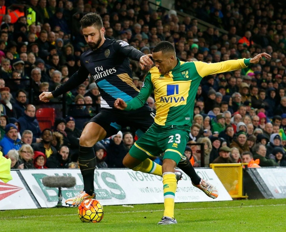 El Arsenal recibe la visita del Norwich City en la Premier League. AFP