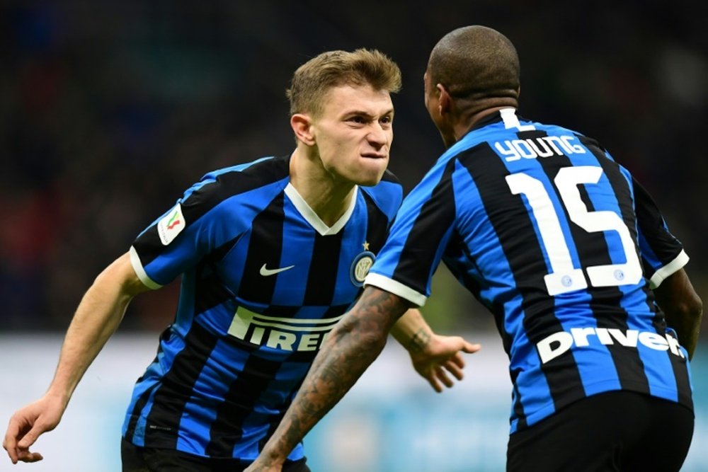 Nicolo Barella deu assistência para o primeiro gol e marcou o segundo da Inter de Milão. AFP/Arquivo