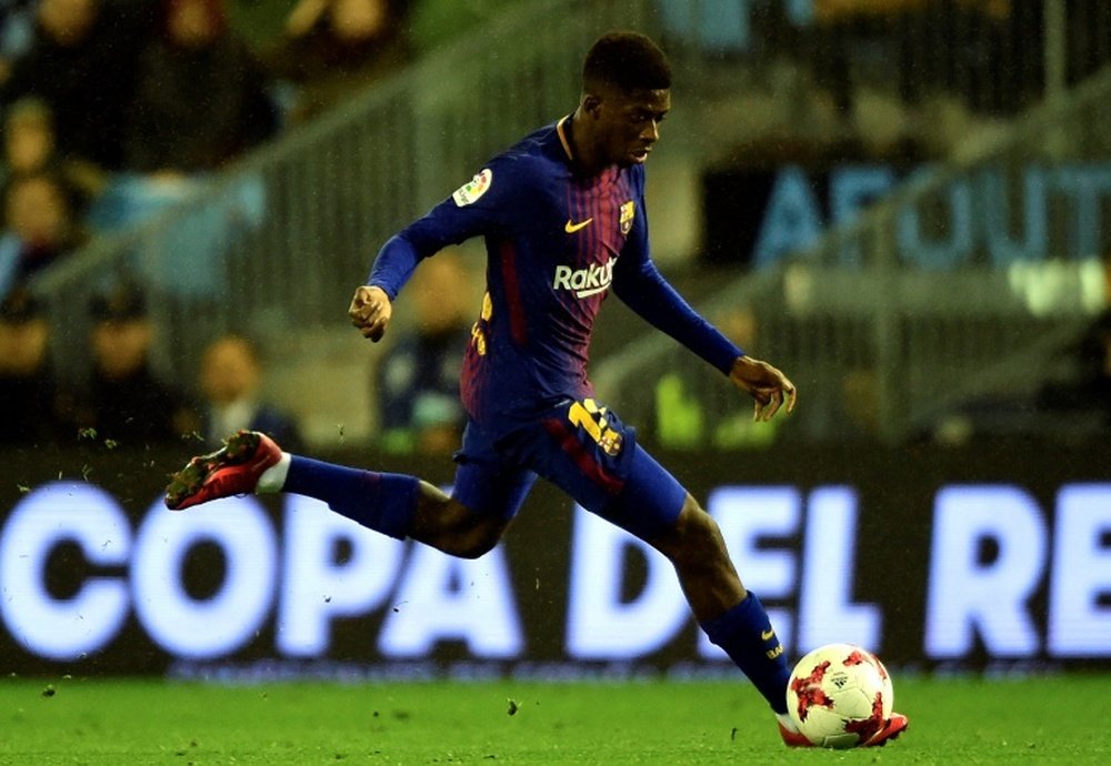 Dembele could feature for Barcelona against Getafe on Sunday. AFP