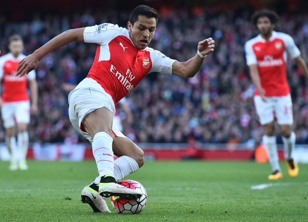 Striker Alexis Sanchez, in action on April 30, 2016, will feature for Chile in the Copa America Centenario