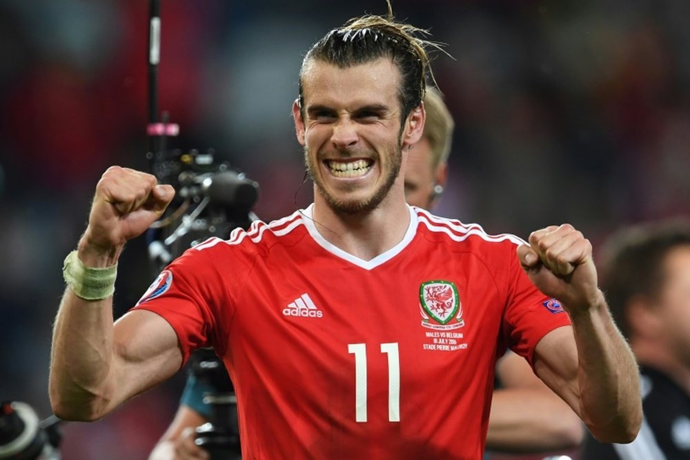 La estrella de Gales mostró su satisfacción tras la victoria. AFP
