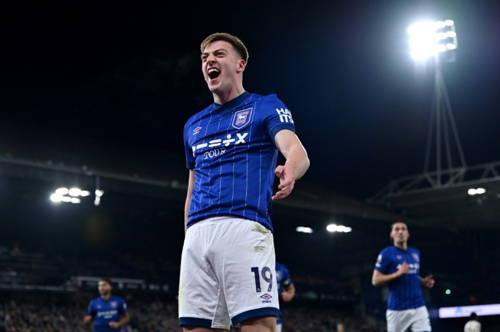 Ipswich striker Liam Delap has scored 11 Premier League goals so far this term. AFP