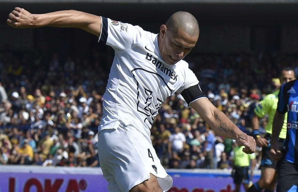 Dario Veron of Pumas, pictured on January 11, 2015, is accused of making discriminatory insults against Carlos Darwin Quintero of Colombia and Ecuadors Michael Arroyo