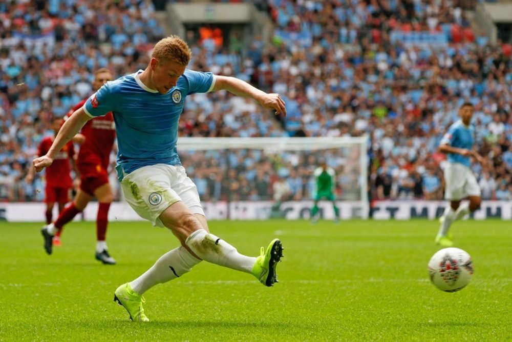 De Bruyne, el mejor pasador de la Premier. AFP