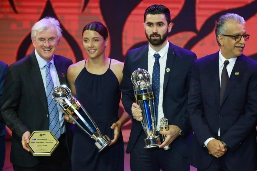 Omar Khrbin is the Asian Football Confederation Men's Player of the Year. AFP