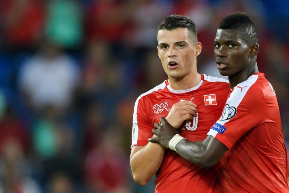 Swiss Granit Xhaka has been sent off eight times for club and country since April 2014. AFP