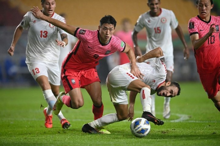 Coreia do Sul venceu o Líbano por 1 a 0. AFP