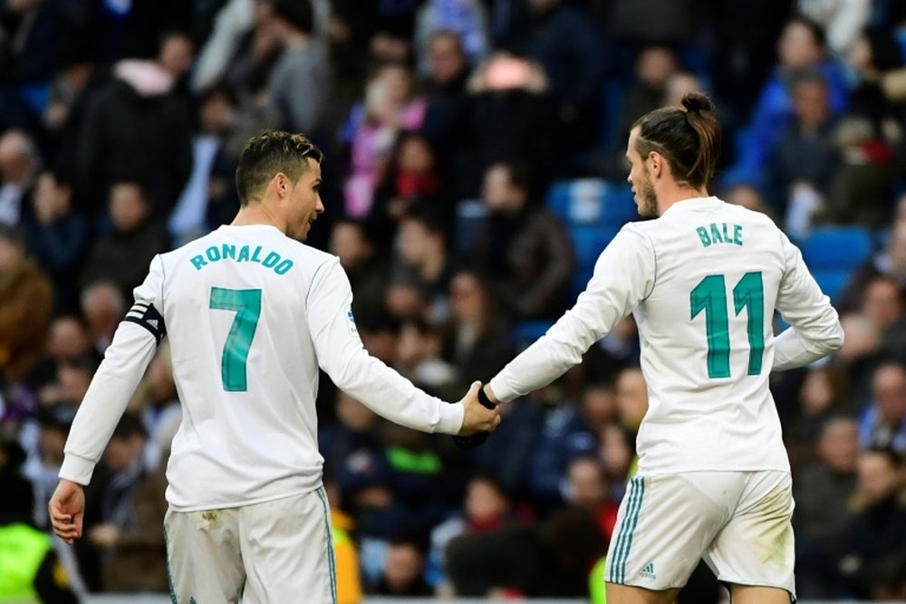 Bale parle de Cristiano Ronaldo. AFP