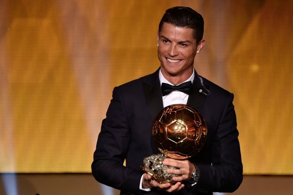 Cristiano Ronaldo won the 2014 FIFA Ballon d'Or award for player of the year for the third time. AFP
