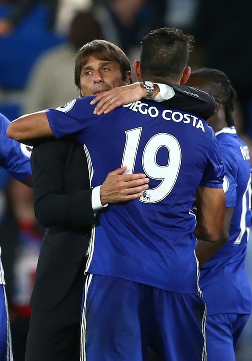 Costa insists there is no tension between him and Conte. AFP