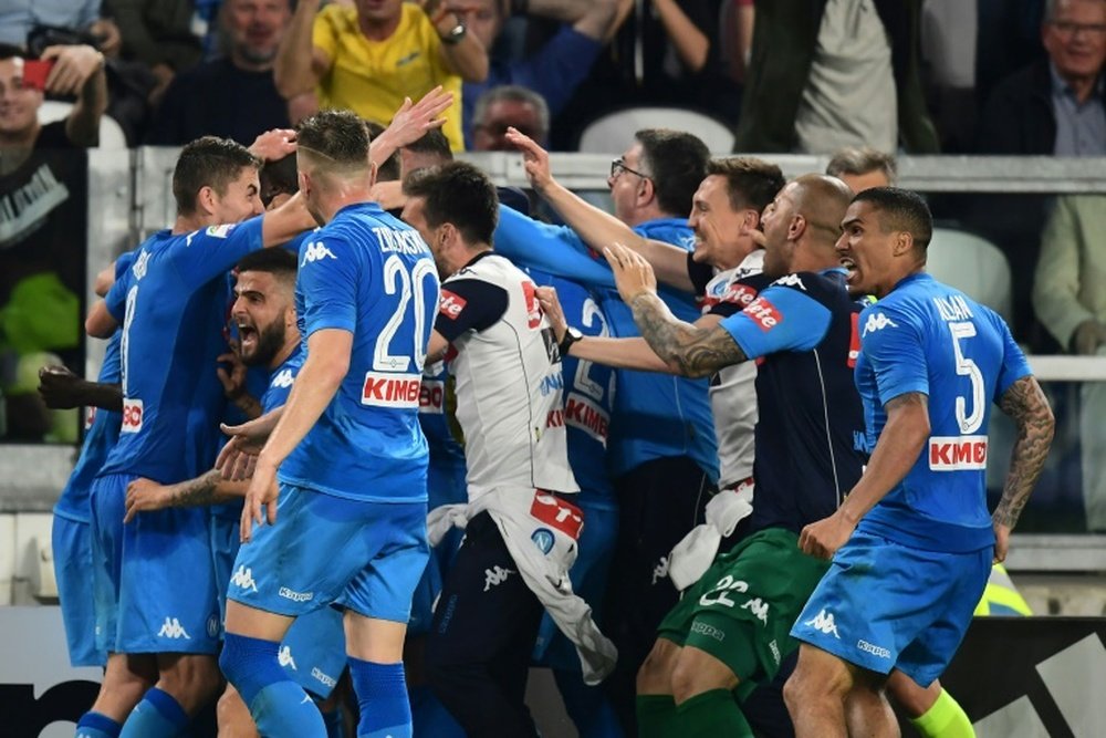Napoli scored a late winner to seal an important three points. AFP