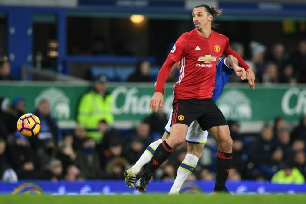 Ibrahimovic has avoided punishment for a kick on Seamus Coleman. AFP