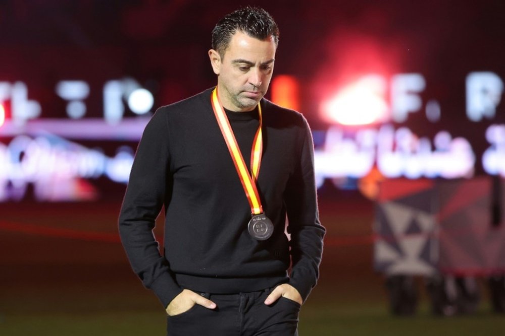 Xavi ended up with a runners-up medal in the Spanish Super Cup final. AFP