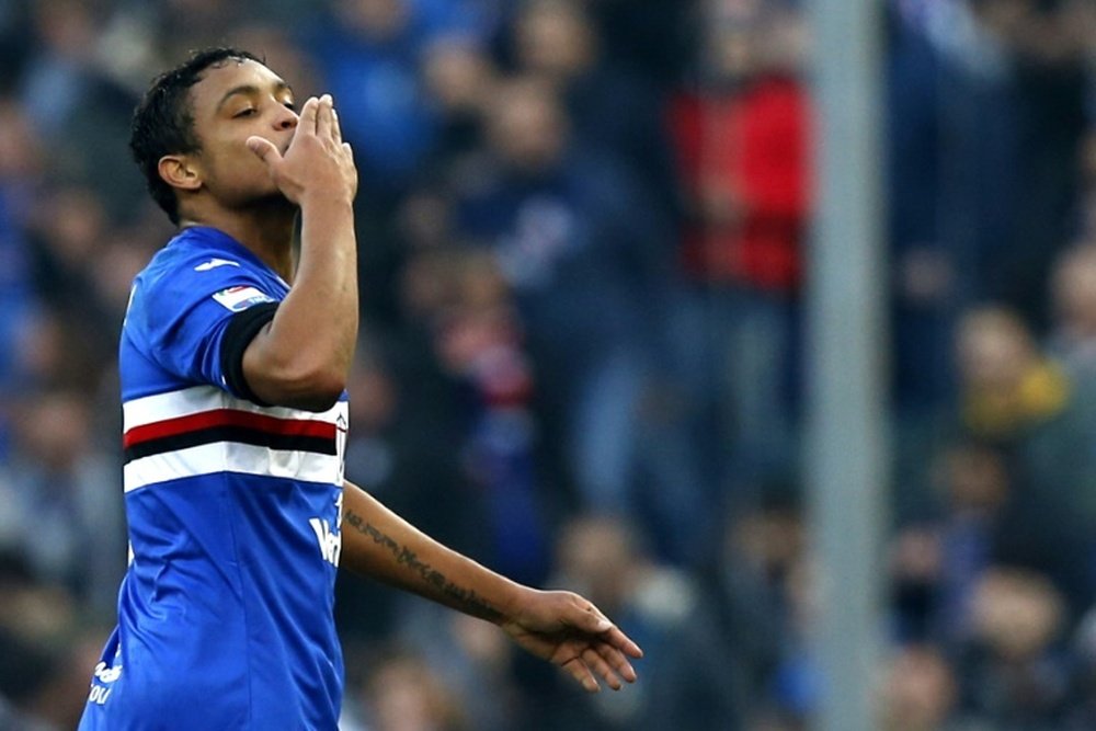 Sampdorias Luis Muriel score the only goal of their game against Genoa