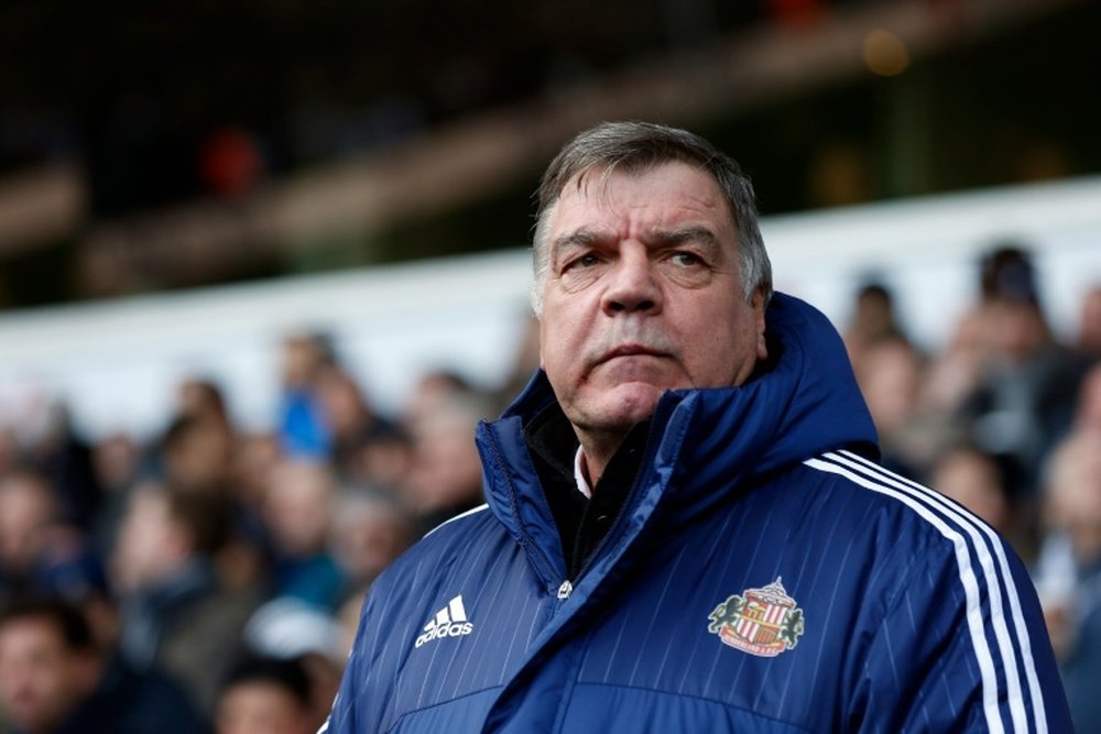 Sunderlands manager Sam Allardyce at White Hart Lane in north London on January 16, 2016