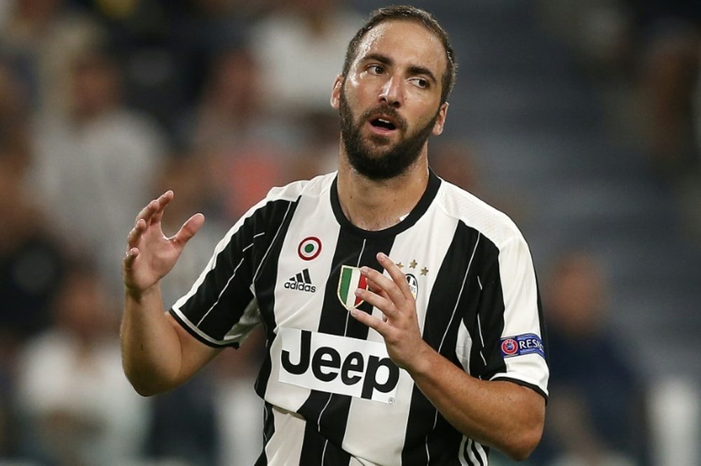 Higuain was dropped for Juventus' defeat to Inter Milan. AFP
