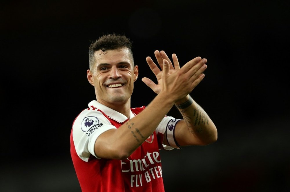 Xhaka clashed with Liverpool's Alexander-Arnold on Sunday. EFE