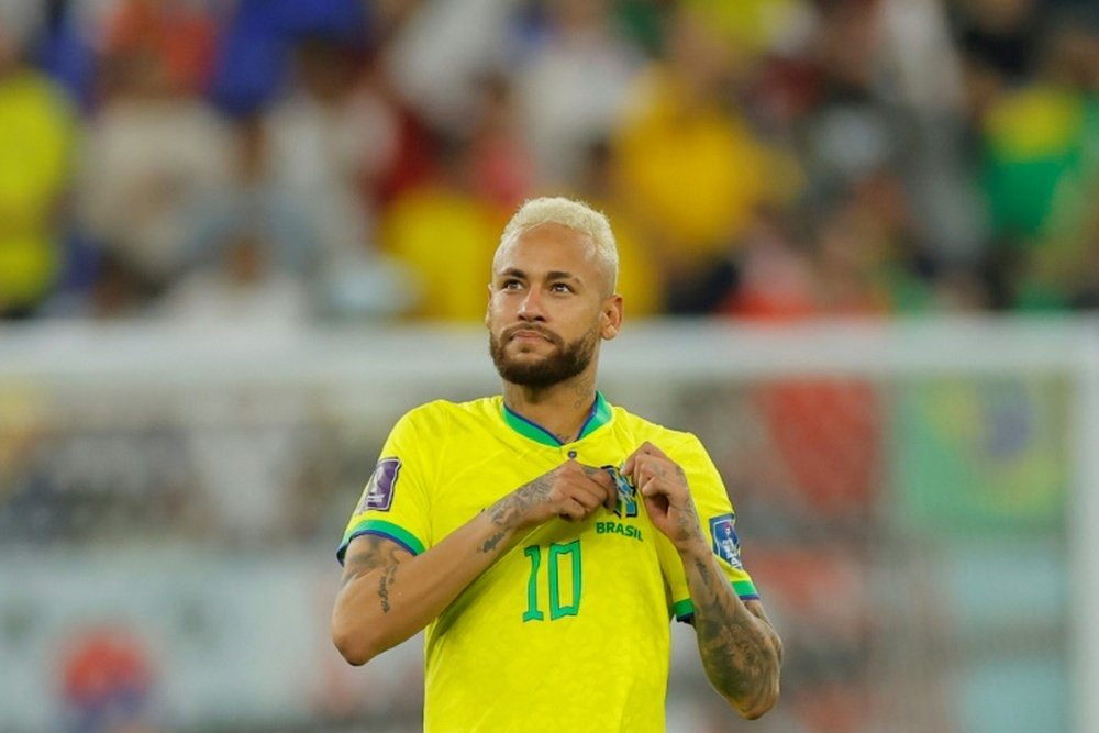 Neymar injured in October 2023. AFP