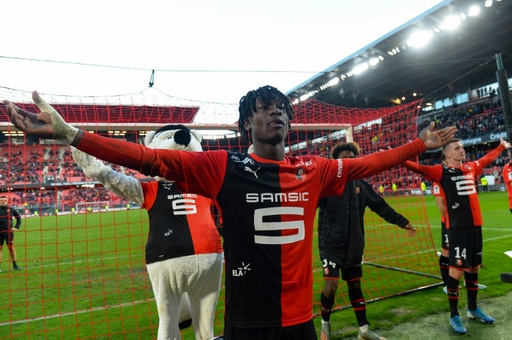 El Rennes se hace fuerte por Camavinga. AFP