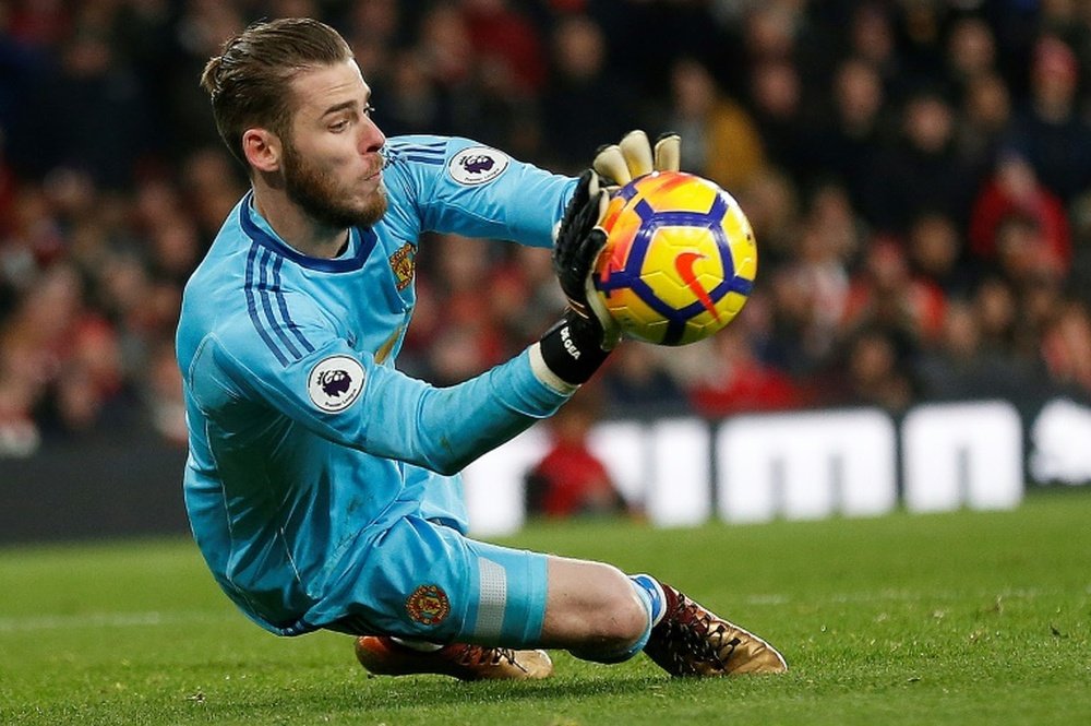 De Gea in action against Arsenal on Saturday. AFP