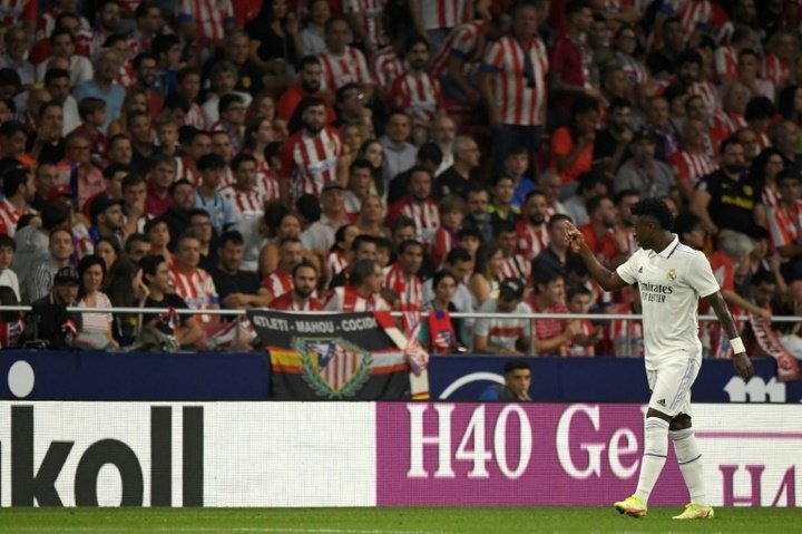 La Liga will report offensive chanting against Vinicius. AFP