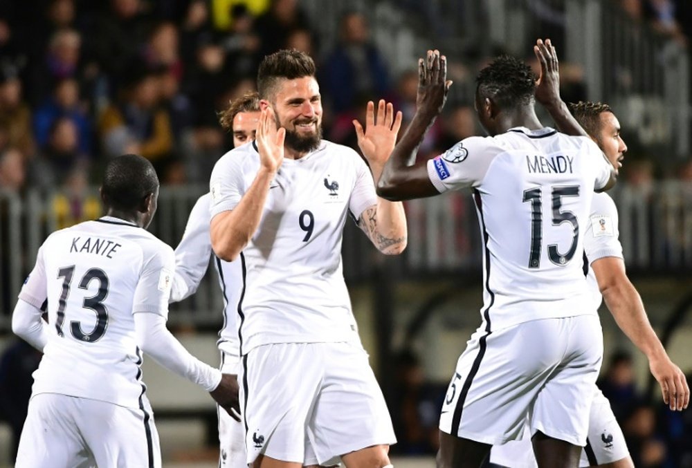 La Selección Francesa venció sin brillantez a Luxemburgo. AFP