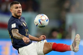 Lucas Hernández se rompió el cruzado en el Mundial. AFP
