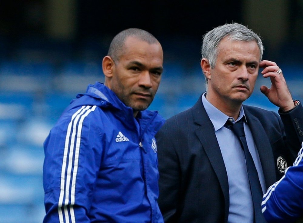 Former Chelsea manager Jose Mourinho (R) with Jose Morais, reportedly due to sign for Turkish club Antalyaspor as new manager