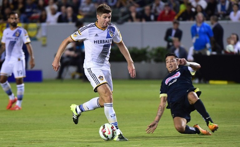 Steven Gerrard Los Angeles Galaxy MLS Soccer Jersey #8 Dark Blue