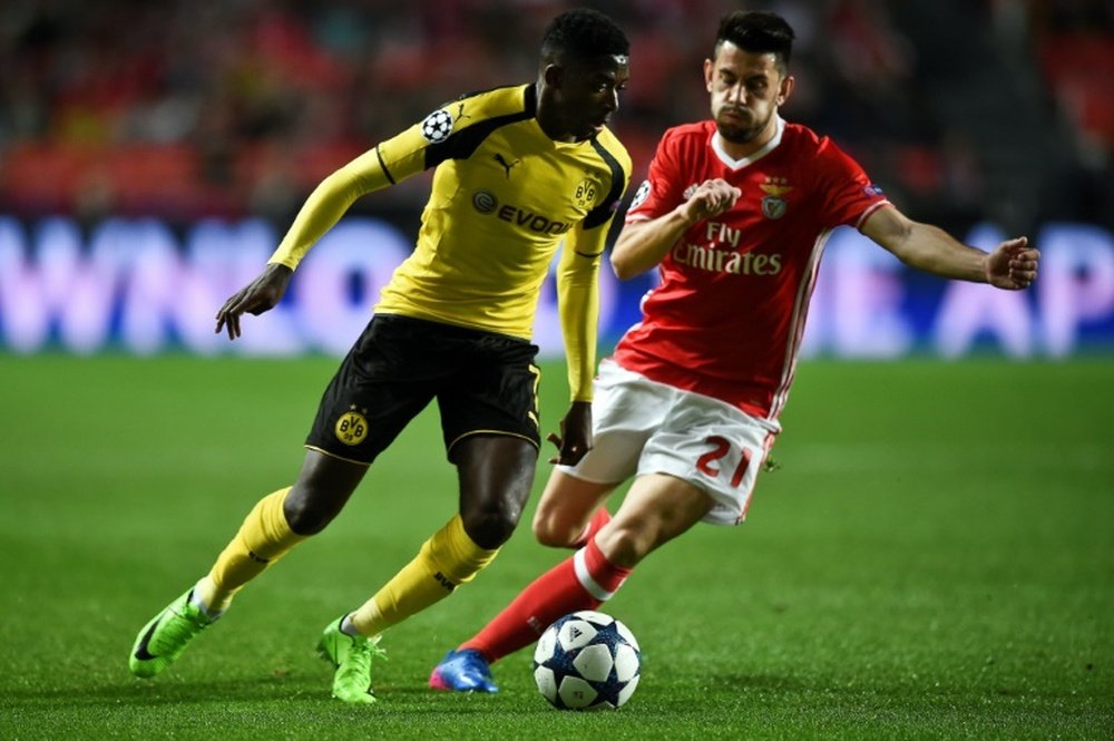 Ousmane Dembele es feliz en el Dortmund. AFP