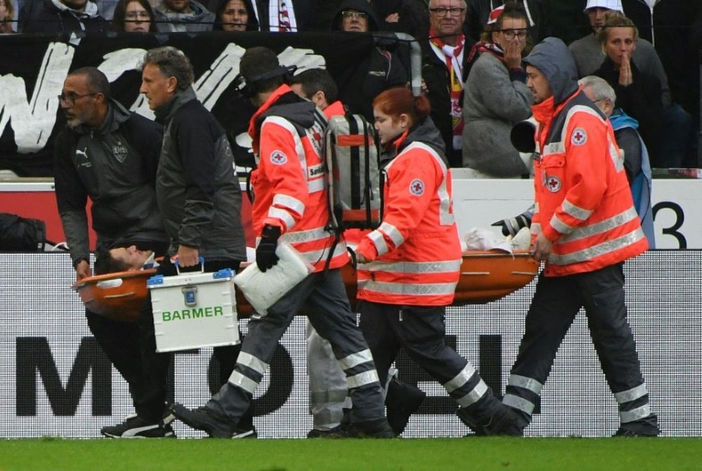 El centrocampista sufre una fractura craneal. AFP/Archivo