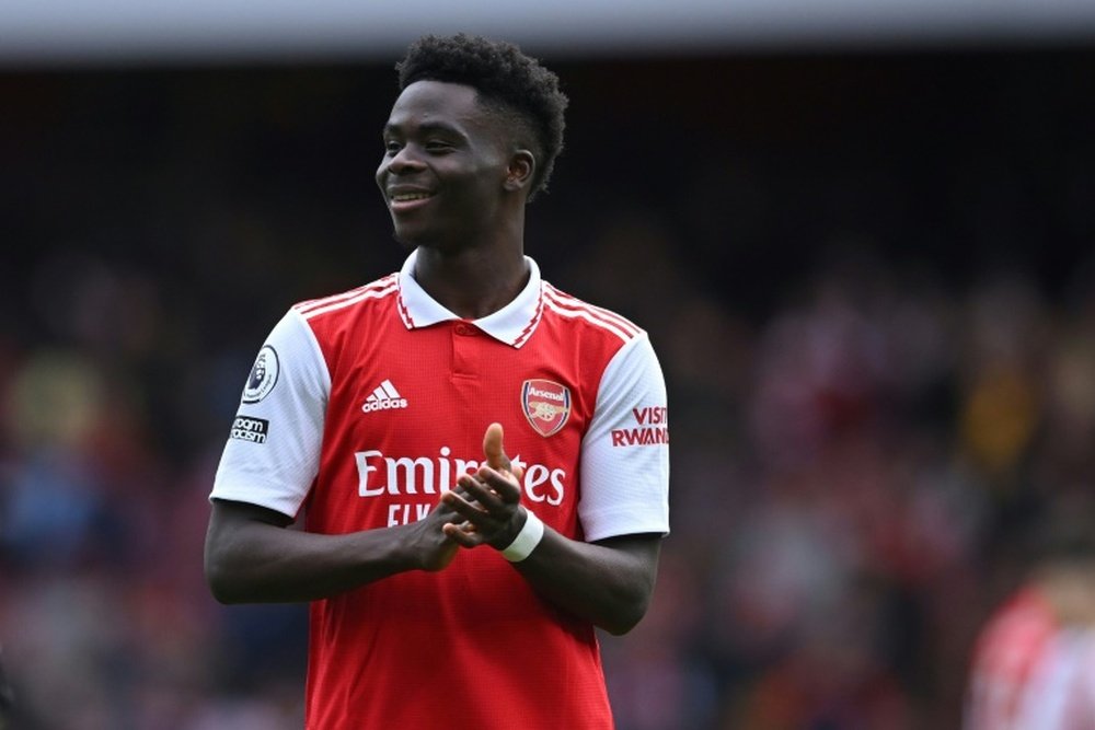 Officiel : Bukayo Saka prolonge à Arsenal. afp