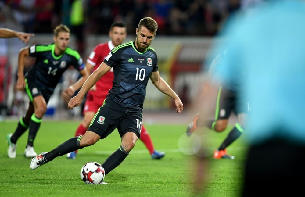 Aaron Ramsey forfait contre la Slovaquie. AFP
