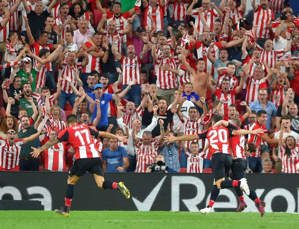 Athletic Bilbao got off their campaign to a flying start thanks to a famous win. AFP