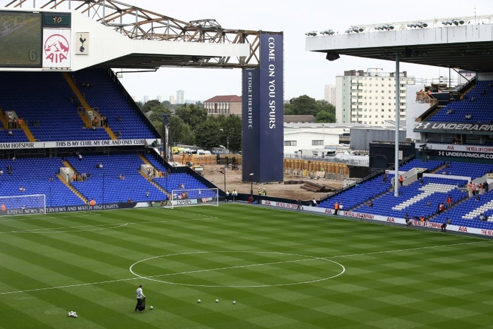 White Hart Lane North stand was demolished to accomodate new design. AFP