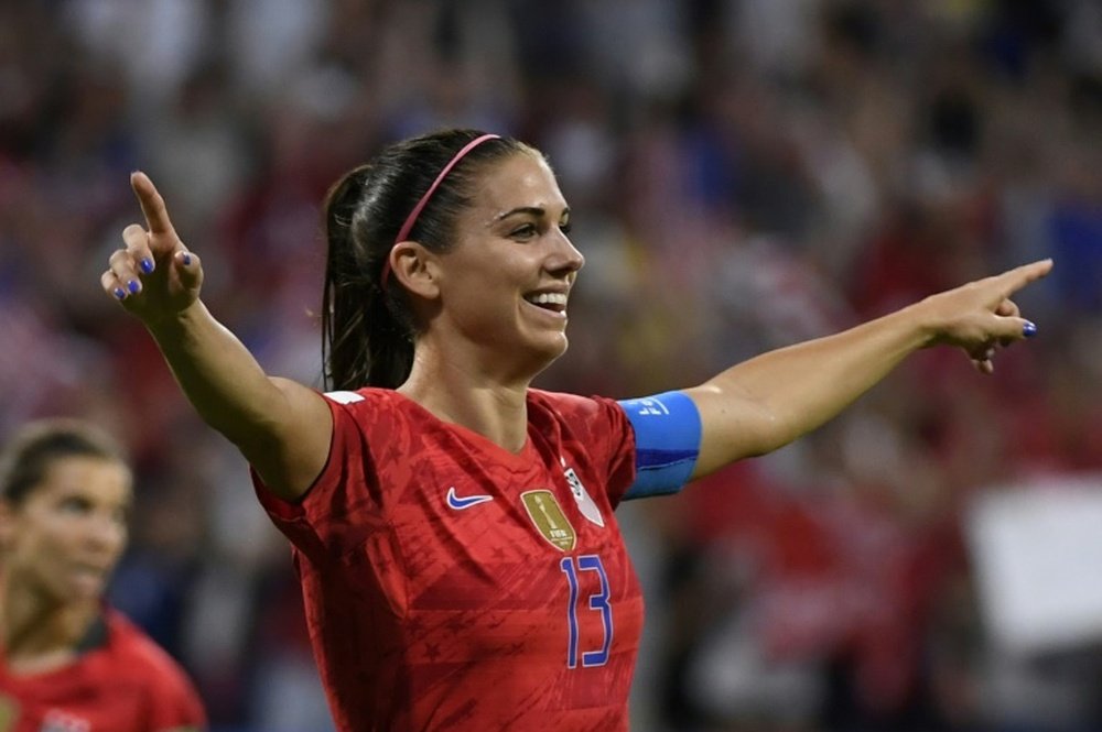 Alex Morgan es la jugadora mejor pagada del planeta. AFP