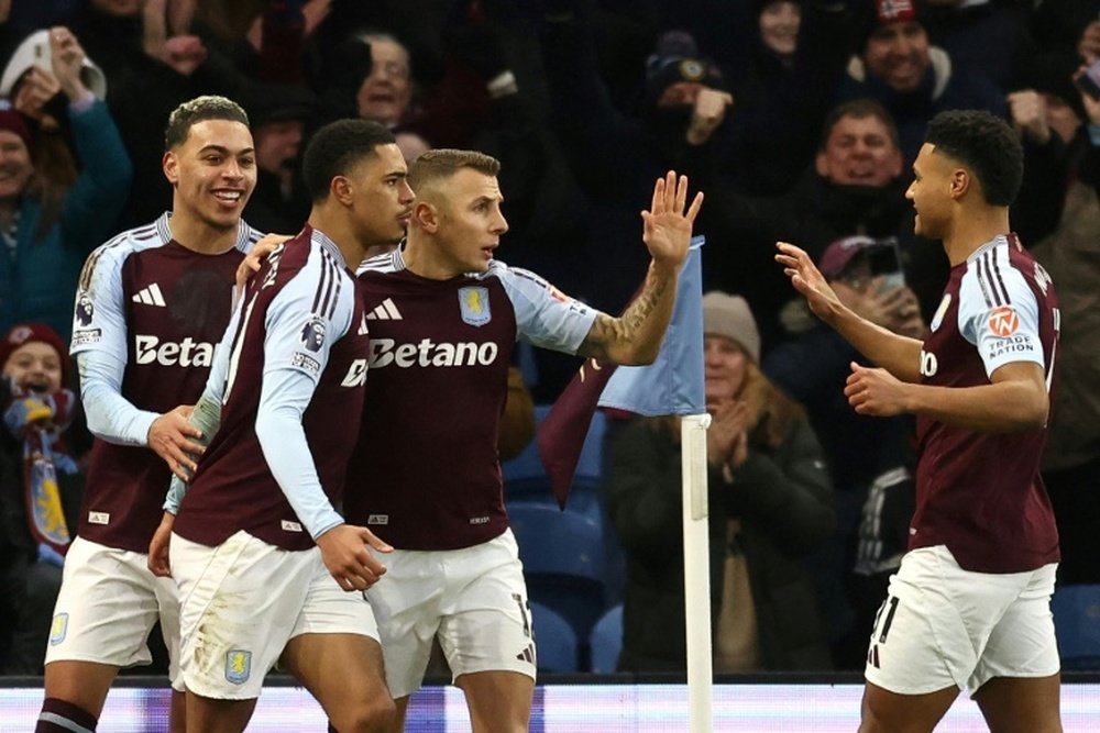 Aston Villa beat Spurs 2-0 in the FA Cup on Sunday. AFP