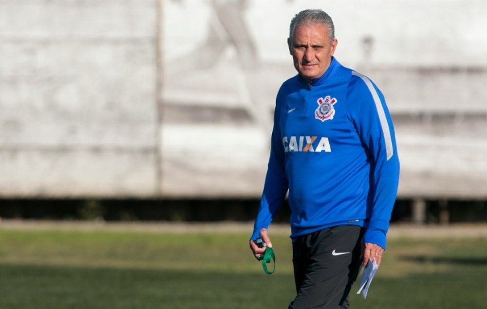 Adenor Leonardo Bacchi, known as Tite, participates in a training session in Sao Paulo, Brazil on June 15, 2016