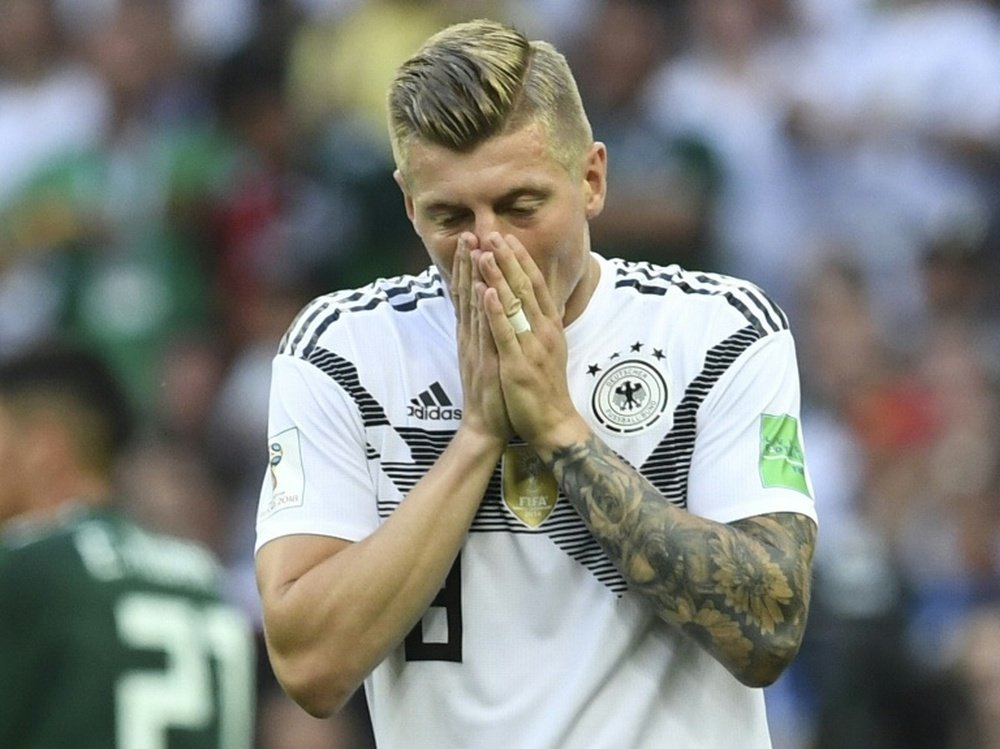 Toni Kroos estuvo anulado gran parte del partido contra México. AFP