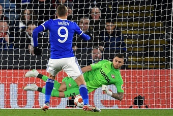 Jamie Vardy's missed penalty cost Leicester in a 1-1 draw with Spartak Moscow. AFP