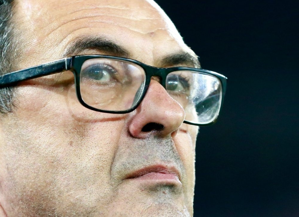 Napolis Italian coach Maurizio Sarri, pictured here on November 8, 2015 at the San Paolo stadium in Naples, expressed trust in the security measures taken by Belgium in response to an imminent terror threat
