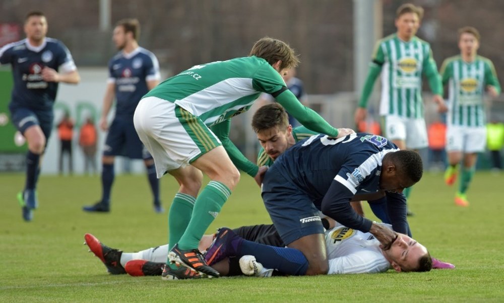 Kone was quick to stop Berkovec from swallowing his tongue. AFP